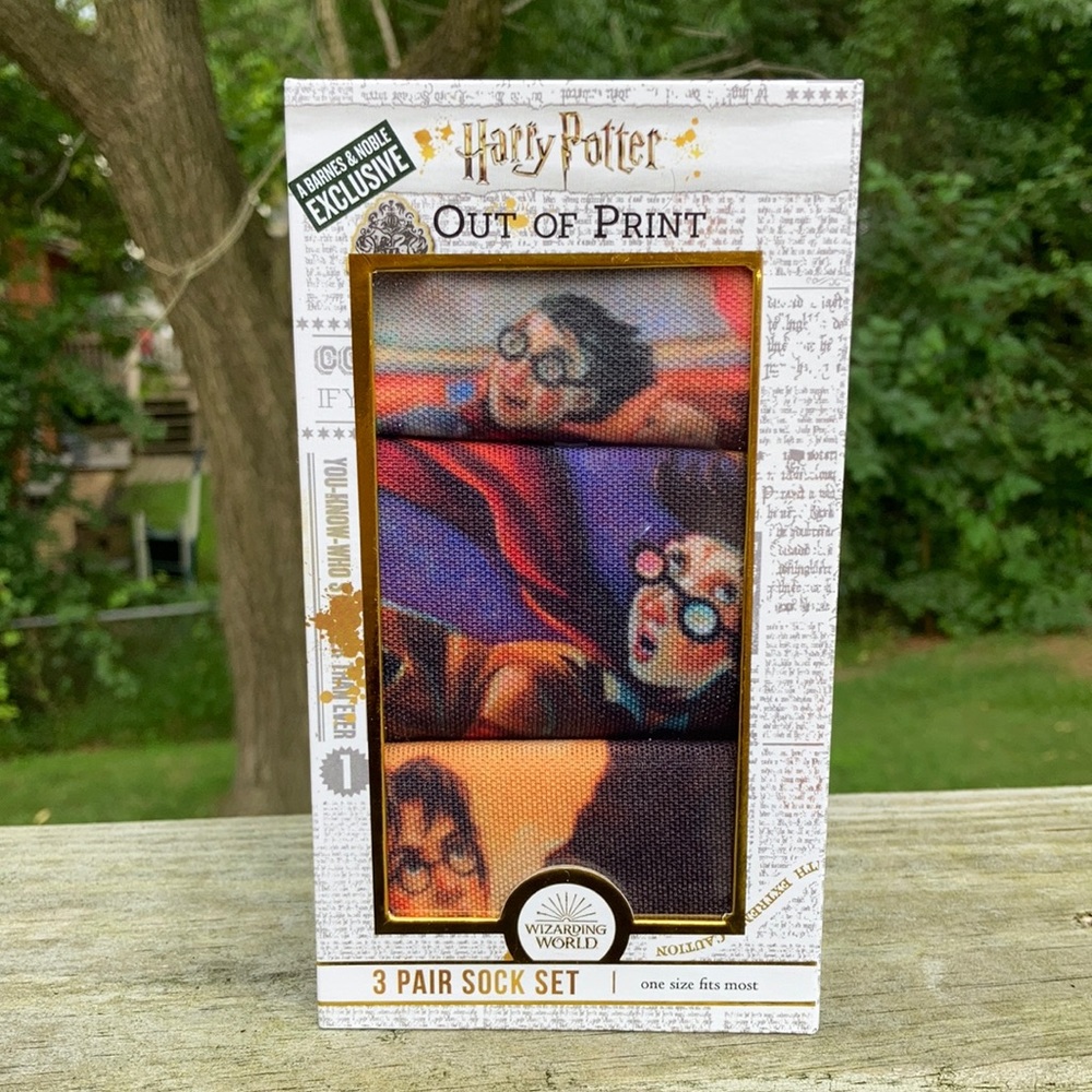 ⚜️Harry Potter Out of Print 3 Pair Sock Set! NWT!